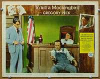 f956 TO KILL A MOCKINGBIRD movie lobby card #6 '63 Greg Peck in court!