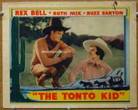 f960 TONTO KID movie lobby card '34 suave Rex Bell, Ruth Mix