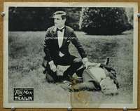 f966 TRAILIN' movie lobby card '21 great Tom Mix close up in tux!