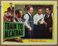f967 TRAIN TO ALCATRAZ movie lobby card #3 '48 Don Red Barry in prison!