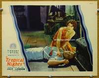 f970 TROPICAL NIGHTS movie lobby card '28 Patsy R. Miller, Jack London