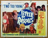 f976 TWO TOO YOUNG movie lobby card R50 Our Gang, Little Rascals