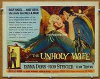 f223 UNHOLY WIFE title movie lobby card '57 bad girl Diana Dors!