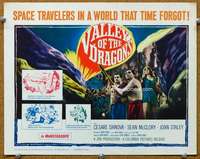 f224 VALLEY OF THE DRAGONS title movie lobby card '61 cool dinosaurs!