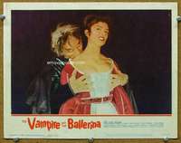 f985 VAMPIRE & THE BALLERINA movie lobby card #5 '62 he fondles her!