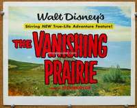 f226 VANISHING PRAIRIE title movie lobby card '54 True-Life Adventure!