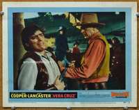 f987 VERA CRUZ movie lobby card #2 '55 Gary Cooper, Burt Lancaster