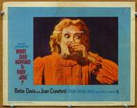 g009 WHAT EVER HAPPENED TO BABY JANE movie lobby card #2 '62 Bette c/u!