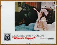 g015 WHERE'S POPPA movie lobby card #1 '70 Ruth Gordon and fake ape!