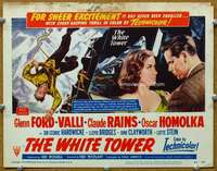 g020 WHITE TOWER movie lobby card #1 '50 Glenn Ford, Alida Valli