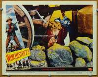 g025 WINCHESTER '73 movie lobby card #7 '50 Shelley Winters close up!