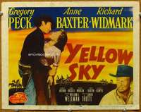f232 YELLOW SKY title movie lobby card R52 Gregory Peck, Anne Baxter