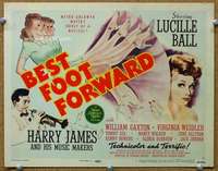 f122 BEST FOOT FORWARD title movie lobby card '43 Lucille Ball, Harry James