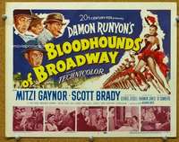 f123 BLOODHOUNDS OF BROADWAY title movie lobby card '52 Mitzi Gaynor