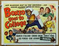 f125 BONZO GOES TO COLLEGE title movie lobby card '52 football