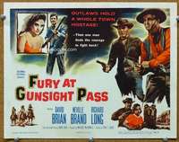 f150 FURY AT GUNSIGHT PASS title movie lobby card '56 David Brian, Brand