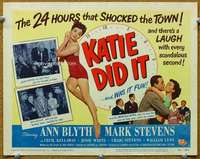 f163 KATIE DID IT title movie lobby card '51 very sexy Ann Blyth!