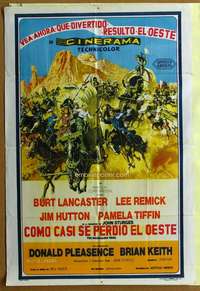 h086 HALLELUJAH TRAIL Argentinean movie poster '65 Burt Lancaster