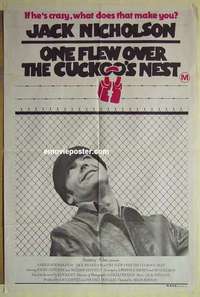 h785 ONE FLEW OVER THE CUCKOO'S NEST Aust one-sheet movie poster '75