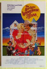 h725 BEST LITTLE WHOREHOUSE IN TEXAS Aust one-sheet movie poster '82 Dolly