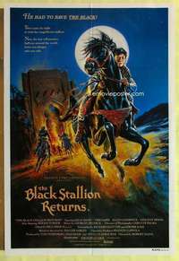 h727 BLACK STALLION RETURNS Aust one-sheet movie poster '83 Garr, horses!