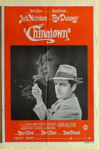 h736 CHINATOWN Aust 1sh '75 great art of smoking Jack Nicholson & Faye Dunaway, Roman Polanski!