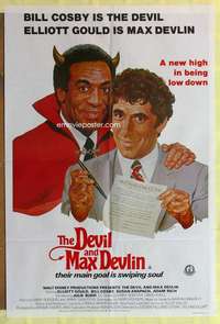 h743 DEVIL & MAX DEVLIN Aust one-sheet movie poster '81 Disney, Gould, Cosby