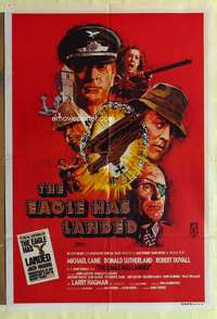 h745 EAGLE HAS LANDED Aust one-sheet movie poster '77 Michael Caine, WWII!