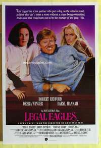 h769 LEGAL EAGLES Aust one-sheet movie poster '86 Robert Redford, Hannah