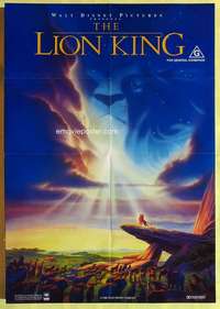 h770 LION KING Aust one-sheet movie poster '94 classic Walt Disney cartoon!
