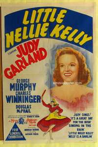 h771 LITTLE NELLIE KELLY Aust one-sheet movie poster '40 Judy Garland