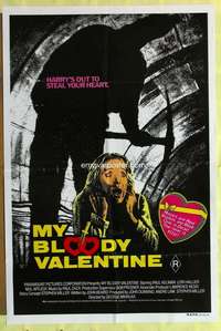 h779 MY BLOODY VALENTINE Aust one-sheet movie poster '81 different image!