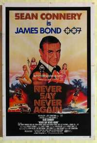 h781 NEVER SAY NEVER AGAIN Aust 1sh movie poster '83 Connery as Bond!