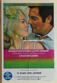 h790 PLACE FOR LOVERS Aust one-sheet movie poster '69 Dunaway, Mastroianni