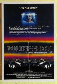 h791 POLTERGEIST Aust one-sheet movie poster '82 Tobe Hooper, They're here!