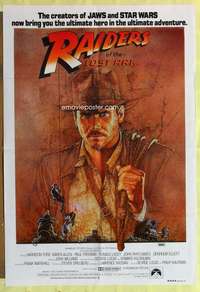 h797 RAIDERS OF THE LOST ARK Aust one-sheet movie poster '81 Harrison Ford
