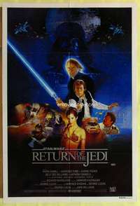 h799 RETURN OF THE JEDI Aust one-sheet movie poster '83 George Lucas