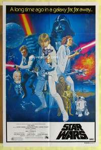 h808 STAR WARS Aust 1sh movie poster '77 artwork like U.S. style C!