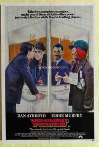 h814 TRADING PLACES Aust one-sheet movie poster '83 Aykroyd, Eddie Murphy