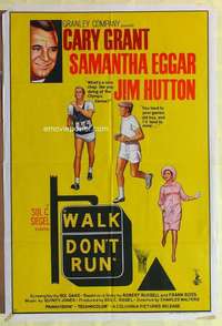 h819 WALK DON'T RUN Aust one-sheet movie poster '66 Cary Grant, Samantha Eggar
