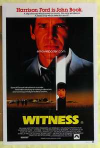 h820 WITNESS Aust one-sheet movie poster '85 Harrison Ford, Peter Weir, McGillis