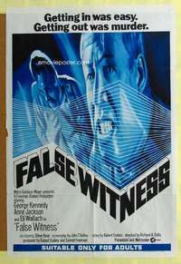 h826 ZIGZAG Aust one-sheet movie poster '70 George Kennedy, False Witness!