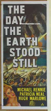 h841 DAY THE EARTH STOOD STILL Australian daybill movie poster R70s classic!