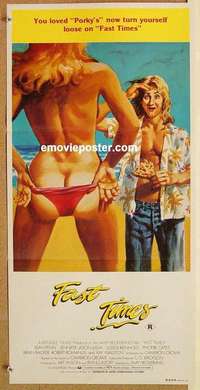 h847 FAST TIMES AT RIDGEMONT HIGH Australian daybill movie poster '82 sexy!
