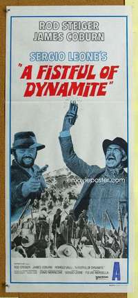 h849 FISTFUL OF DYNAMITE Australian daybill movie poster '72 Sergio Leone