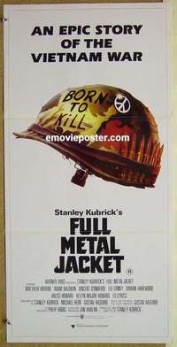 h853 FULL METAL JACKET Australian daybill movie poster '87 Stanley Kubrick