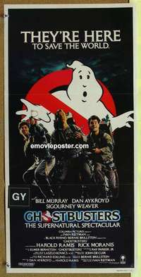 h855 GHOSTBUSTERS Australian daybill movie poster '84 Murray, Aykroyd, Ramis