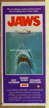h867 JAWS Australian daybill movie poster '75 Steven Spielberg classic!