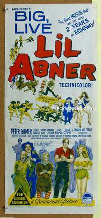 h871 LI'L ABNER Australian daybill movie poster '59 Julie Newmar, Palmer