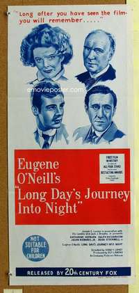 h872 LONG DAY'S JOURNEY INTO NIGHT Australian daybill movie poster '62